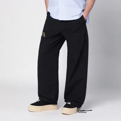 Brain Dead Black Cotton Trousers With Logo
