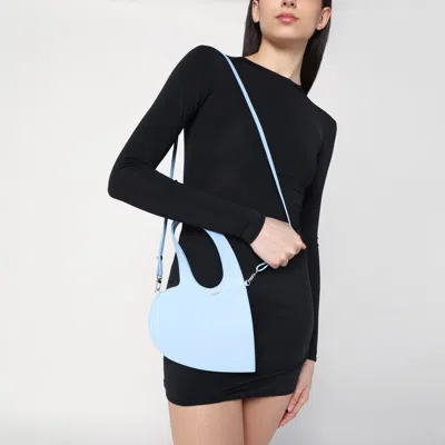 Coperni Mini Heart Bag In Light Blue Leather Women