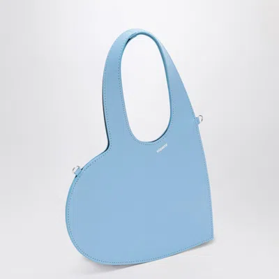 Coperni Mini Heart Bag In Light Blue Leather Women
