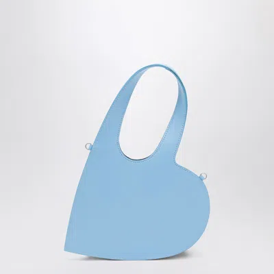 Coperni Mini Heart Bag In Light Blue Leather Women