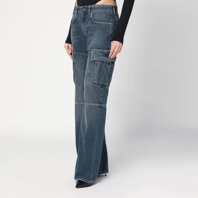 Balenciaga Blue Cargo Regular Jeans With A Faded Effect