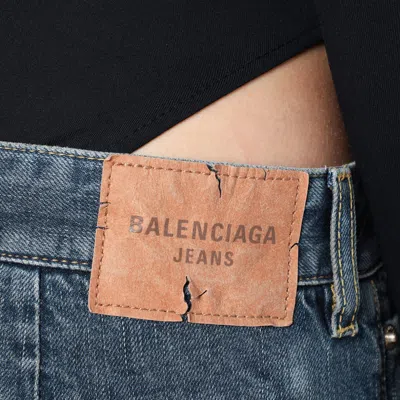 Balenciaga Blue Cargo Regular Jeans With A Faded Effect