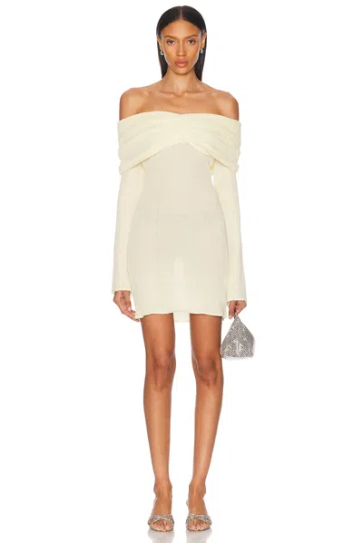 Ser.o.ya Xen Knit Mini Dress In Pastel Yellow