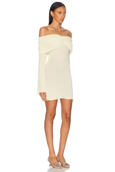 Ser.o.ya Xen Knit Mini Dress In Pastel Yellow