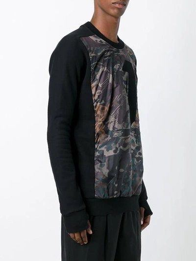 Shop 11 By Boris Bidjan Saberi Front Print Sweatshirt - Black