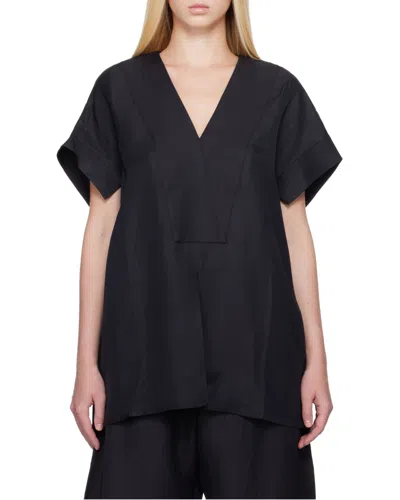 Studio Nicholson Short Sleeve V Neck Top