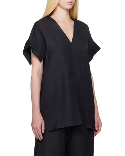 Studio Nicholson Short Sleeve V Neck Top