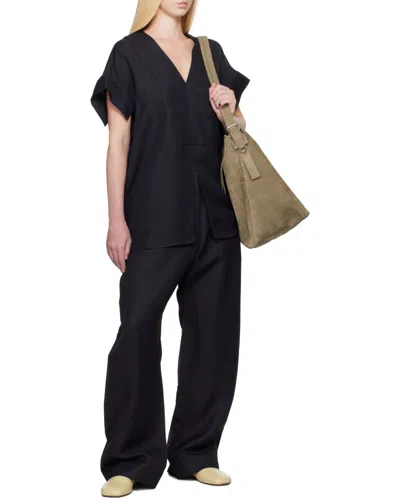 Studio Nicholson Short Sleeve V Neck Top