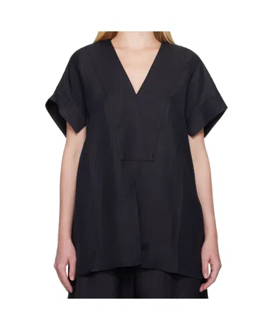 Studio Nicholson Short Sleeve V Neck Top