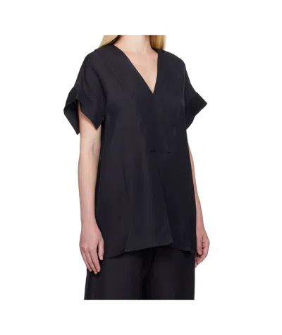 Studio Nicholson Short Sleeve V Neck Top