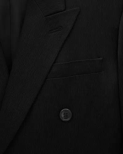 Saint Laurent Double-breasted Blazer In Black