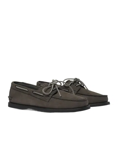 Scarosso Round Toe Business Casual Shoes In Gray