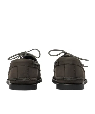 Scarosso Round Toe Business Casual Shoes In Gray