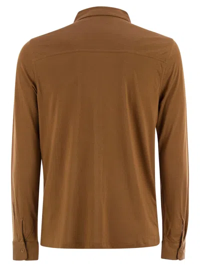 Majestic Long-sleeved Lyocell And Cotton Shirt
