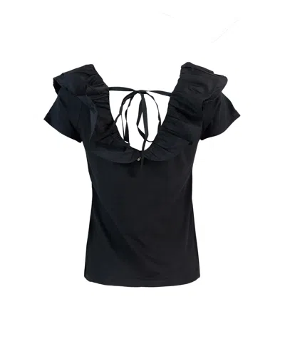 Liu •jo T-shirt In Cotone Con Rouches