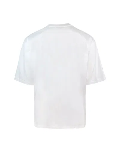Marni T-shirt Oversize In Cotone Bianco In White