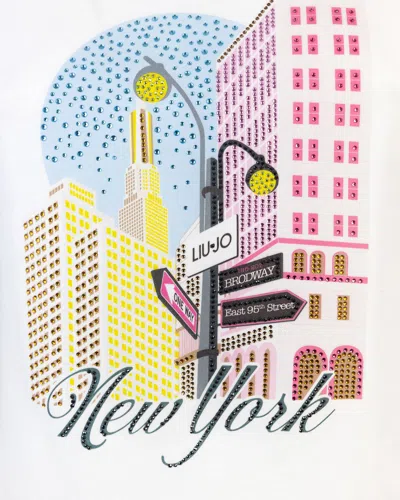Liu •jo Liu Jo T Shirt Bianca Con Stampa