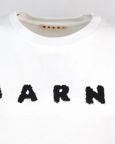 Marni Oversized Crew Neck T-shirt With Scribbled Logo