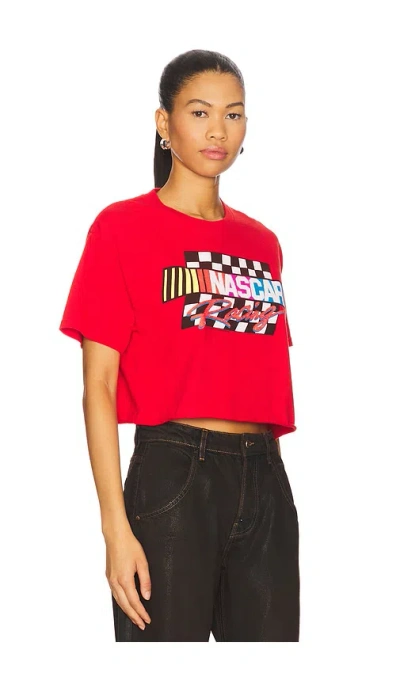 Junk Food Nascar Racing Crop Tee In Red