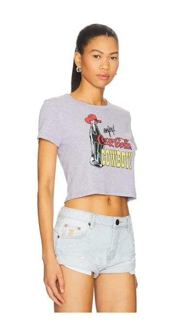 Junk Food Enjoy Coke Cowboy Baby Tee In Gray