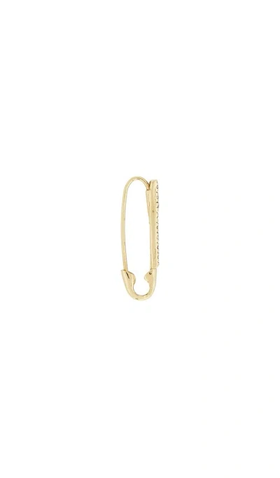 Loren Stewart Mini Diamond Safety Pin Single Earring