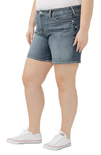 Silver Jeans Co. Plus Size Boyfriend Mid Rise Luxe Stretch Shorts