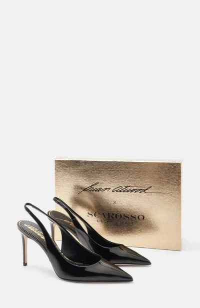 Scarosso X Brian Atwood Sutton Slingback Pumps In Black