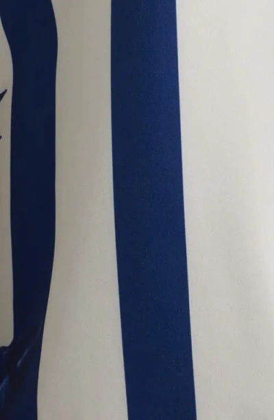 Mavrans Weekend Blue Stripe Short Sleeve Performance Button-up Shirt