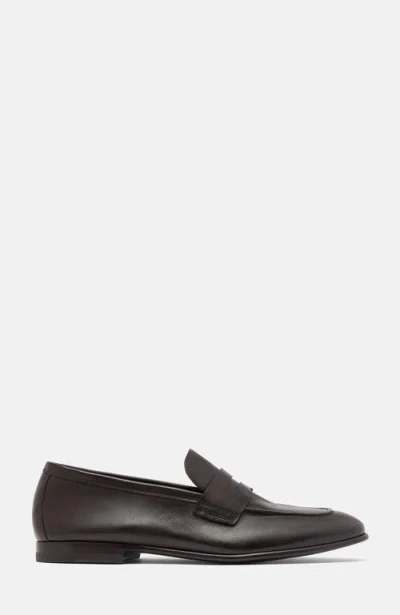 Scarosso Gregory Leather Loafers In Brown Calf Leather