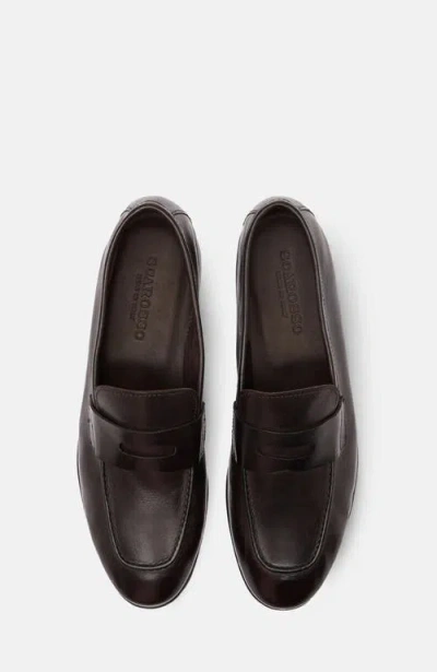 Scarosso Gregory Leather Loafers In Brown Calf Leather