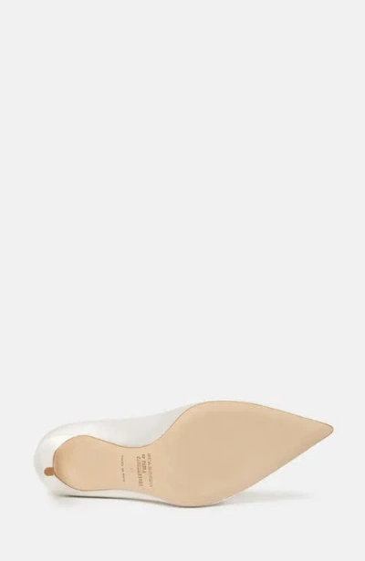 Scarosso Greta Satin Pointed-toe Pumps In White