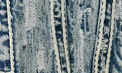 True Religion Men's Ultra Distressed Rope Stitch Trucker Jacket