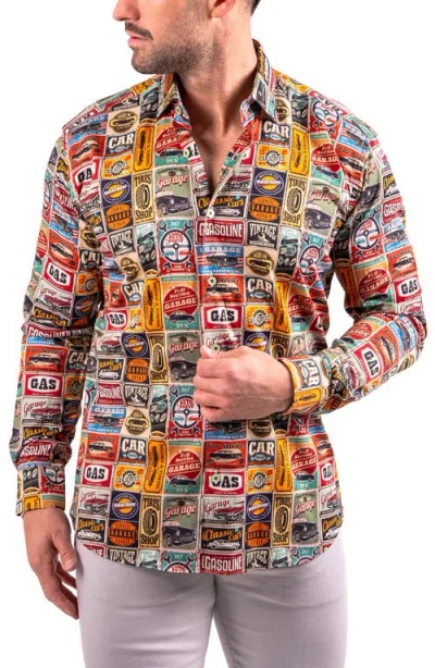 Maceoo Fibonacci Resistance Contemporary Fit Button-up Shirt