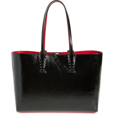Christian Louboutin Small Cabata Soft Crinkle Patent Leather Tote