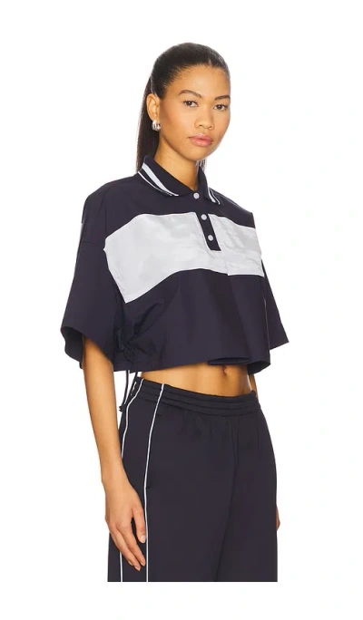 We11 Done Color Block Cropped Polo