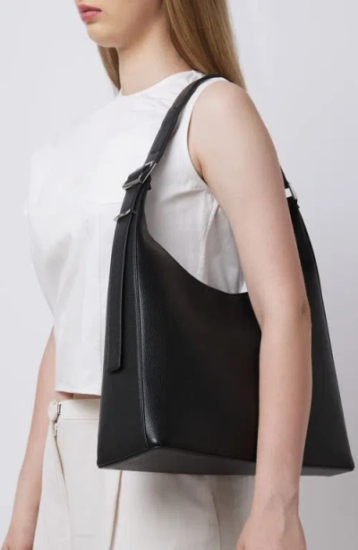 Behno Large Danny Flatiron Pebble Leather Shoulder Bag