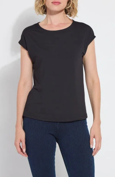 Lyssé Tials Cap Sleeve T-shirt In Black