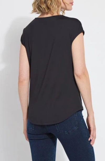 Lyssé Tials Cap Sleeve T-shirt In Black