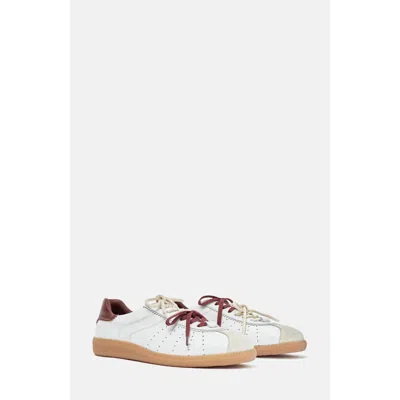 Scarosso Mariate Lace-up Sneakers In White - Calf