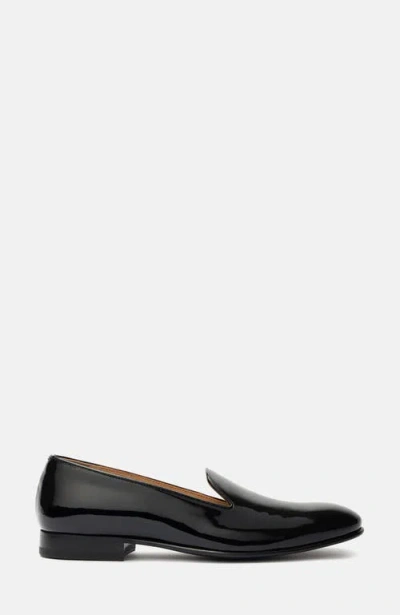 Scarosso George Patent Leather Slippers In Black