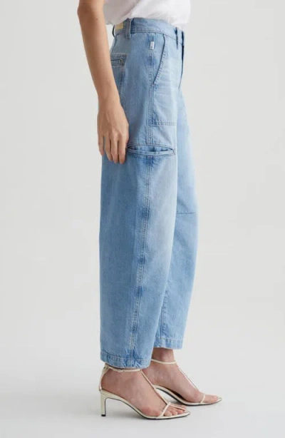 Ag Rian High Waist Ankle Straight Leg Jeans In Blue
