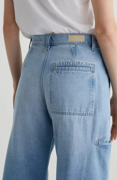 Ag Rian High Waist Ankle Straight Leg Jeans In Blue