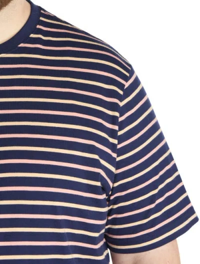 Harbor Bay By Dxl Big & Tall Moisture-wicking Striped T-shirt