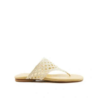 Andrea Gomez Brenda Raffia Sandals In Neutral