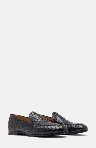 Scarosso Vittorio Interwoven-designed Loafers In Black