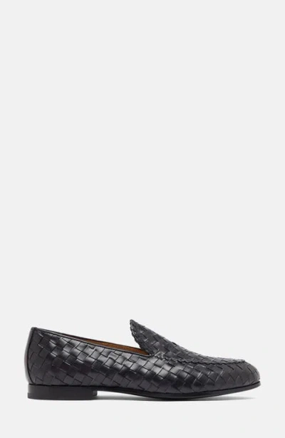 Scarosso Vittorio Interwoven-designed Loafers In Black