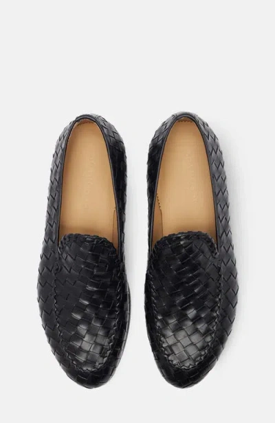 Scarosso Vittorio Interwoven-designed Loafers In Black