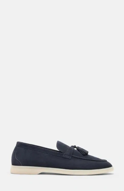 Scarosso Leandra Suede Loafers In Blue