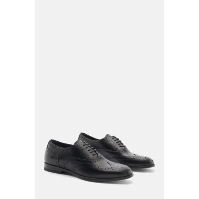 Scarosso Judy Lace-up Leather Brogues In Black