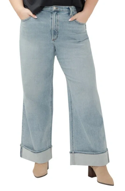 Silver Jeans Co. Highly Desirable High Waist Wide Leg Jeans In Blue